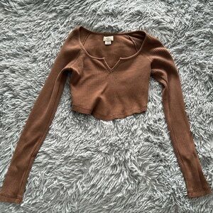 BDG cropped long sleeve shirt